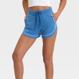 JoyLab French Terry Piped Shorts XS - Blue